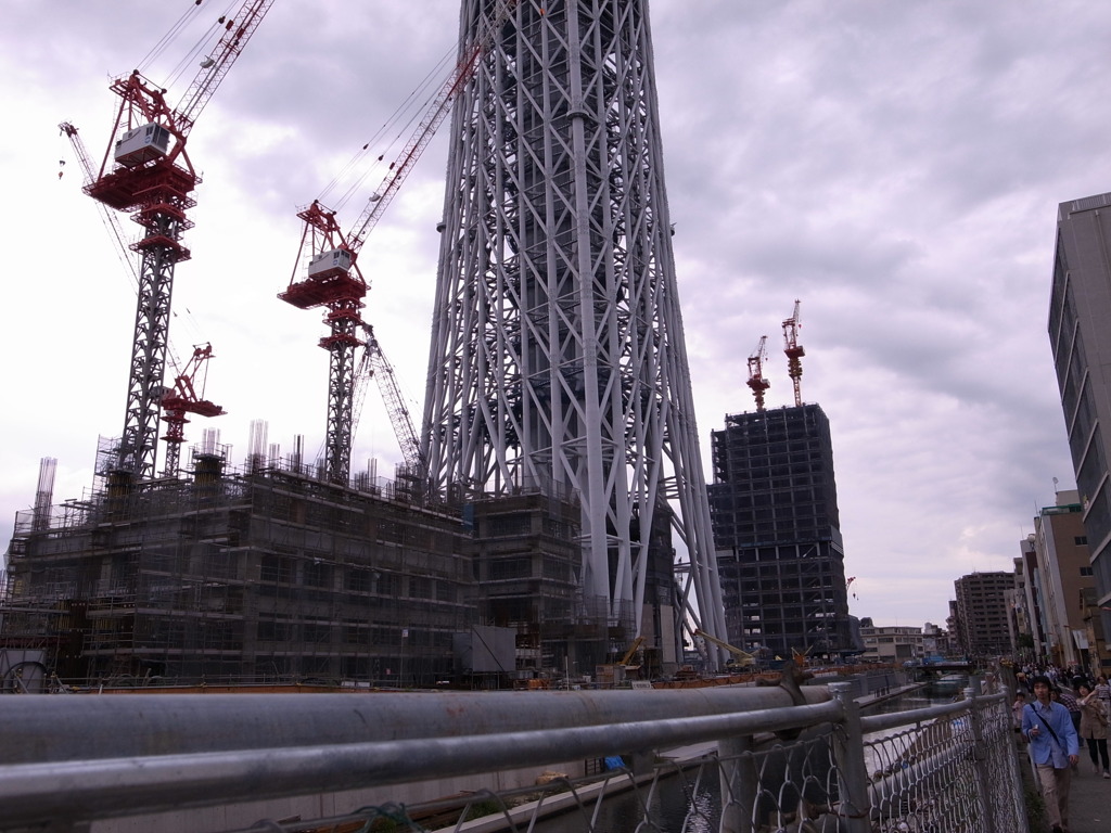 スカイツリー工事現場
