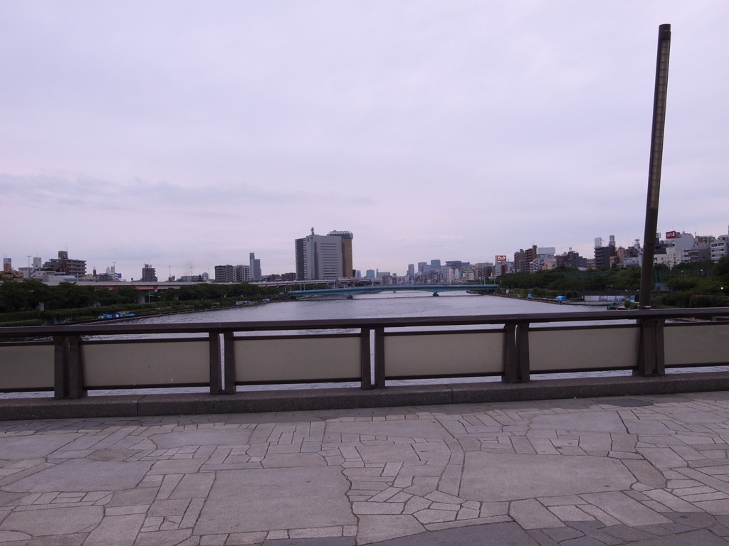 隅田川さくら橋より下流方面へ