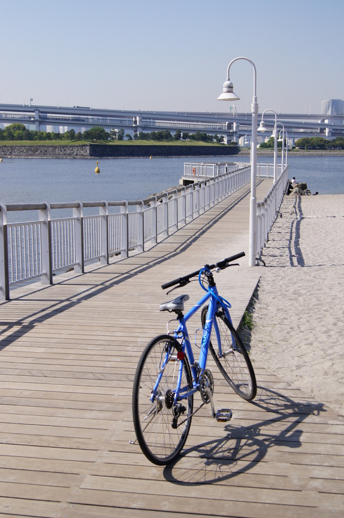 海と自転車