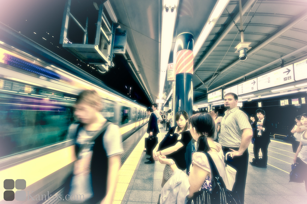 waiting for the train
