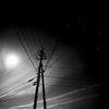 夜の電柱
