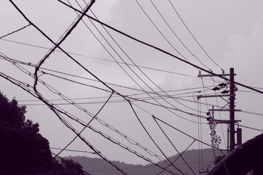 複雑な電線