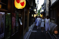 先斗町の夕暮れ