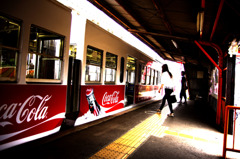 無人駅にて