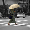 日傘男子