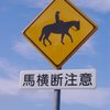 馬横断注意