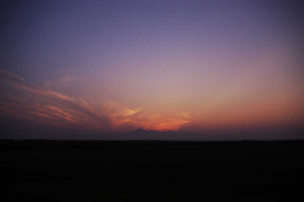 国後夕景