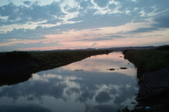 橋からの夕暮れ