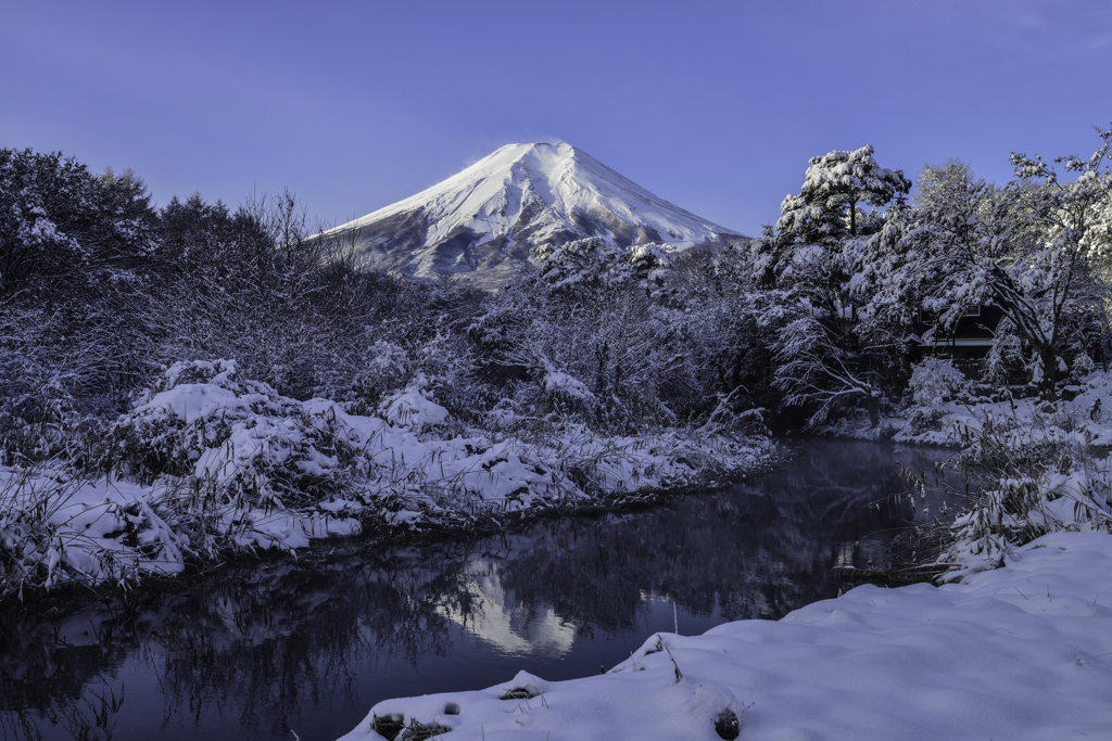 「初雪」 - 青い朝 -