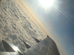 空の旅。