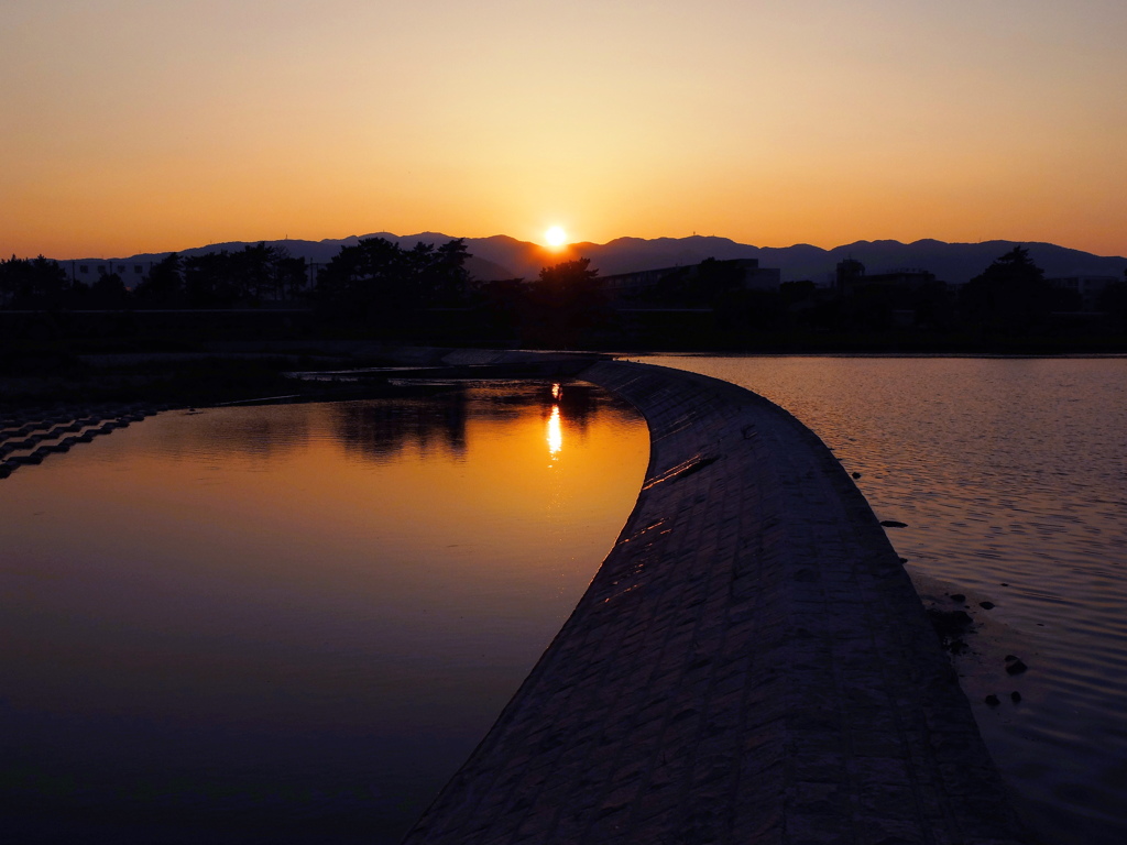 静かな夕暮れ時