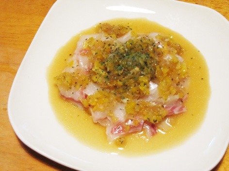 鯛のカルパッチョ