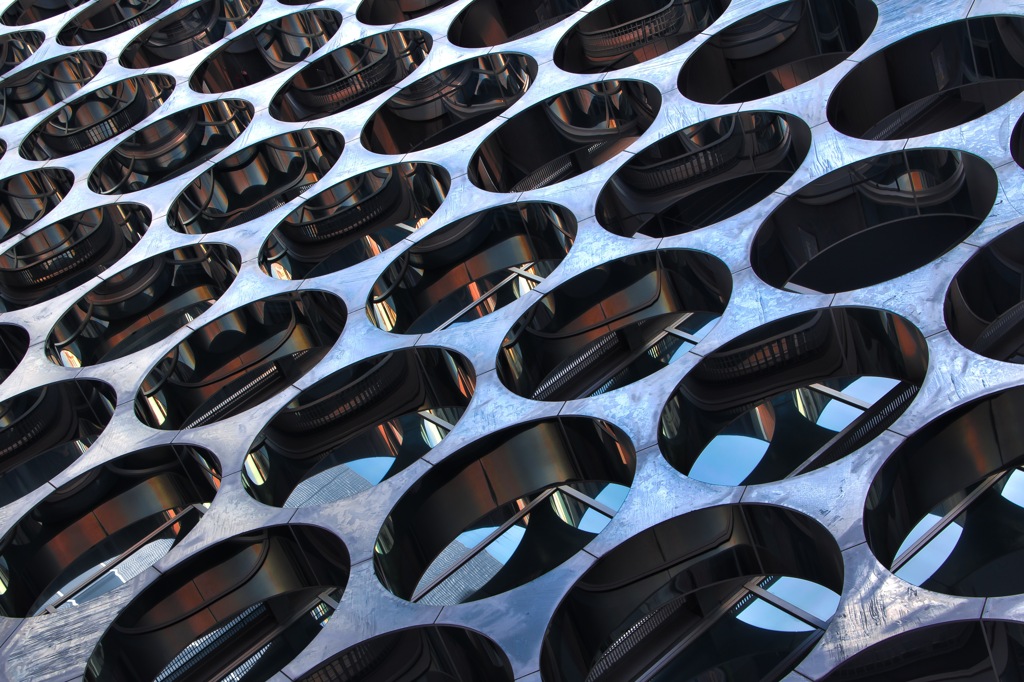 Metallic façade