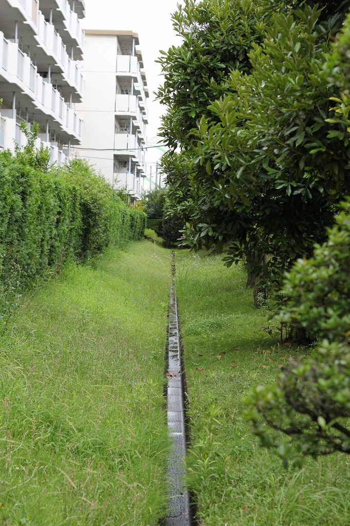 マンション横
