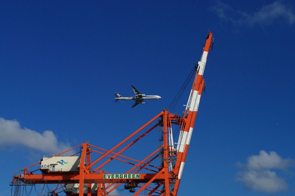 high in the sky