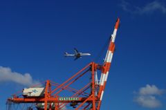 high in the sky