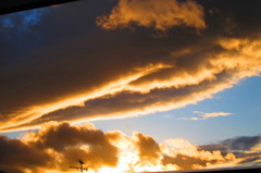 台風一過の夕空