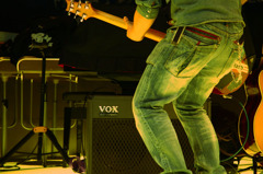 ギター、足、VOX