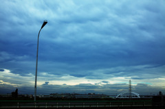 風が強い日の雲