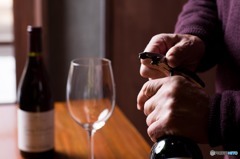 ワインショップにて