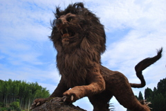 木製ライオン