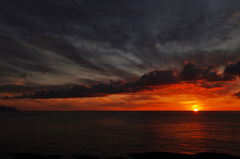 sun goes down