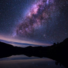 Milky way with lake 