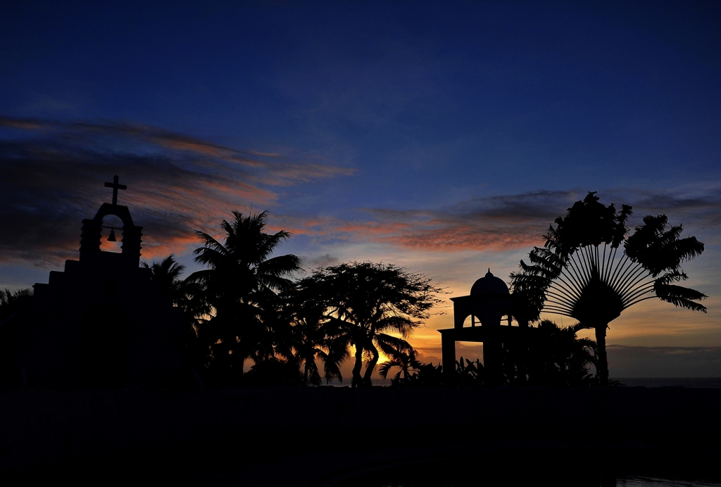 the sky at sunset