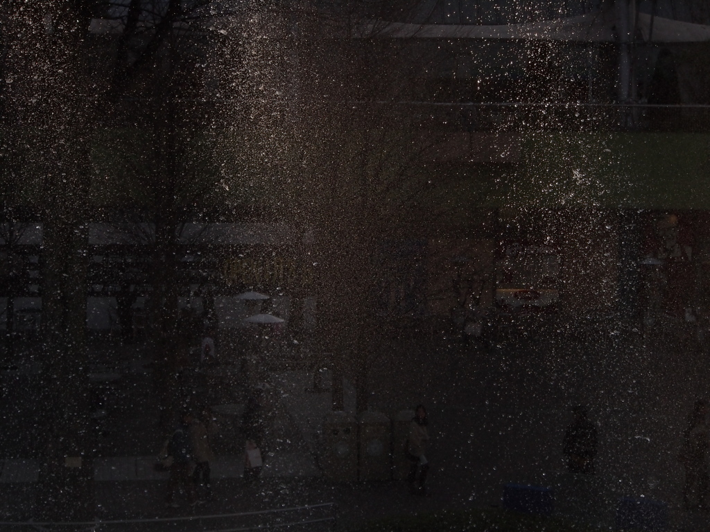 Looking up at the splashes of water