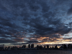 潮風と夕景