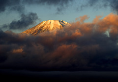 山中湖 富士朝焼け 