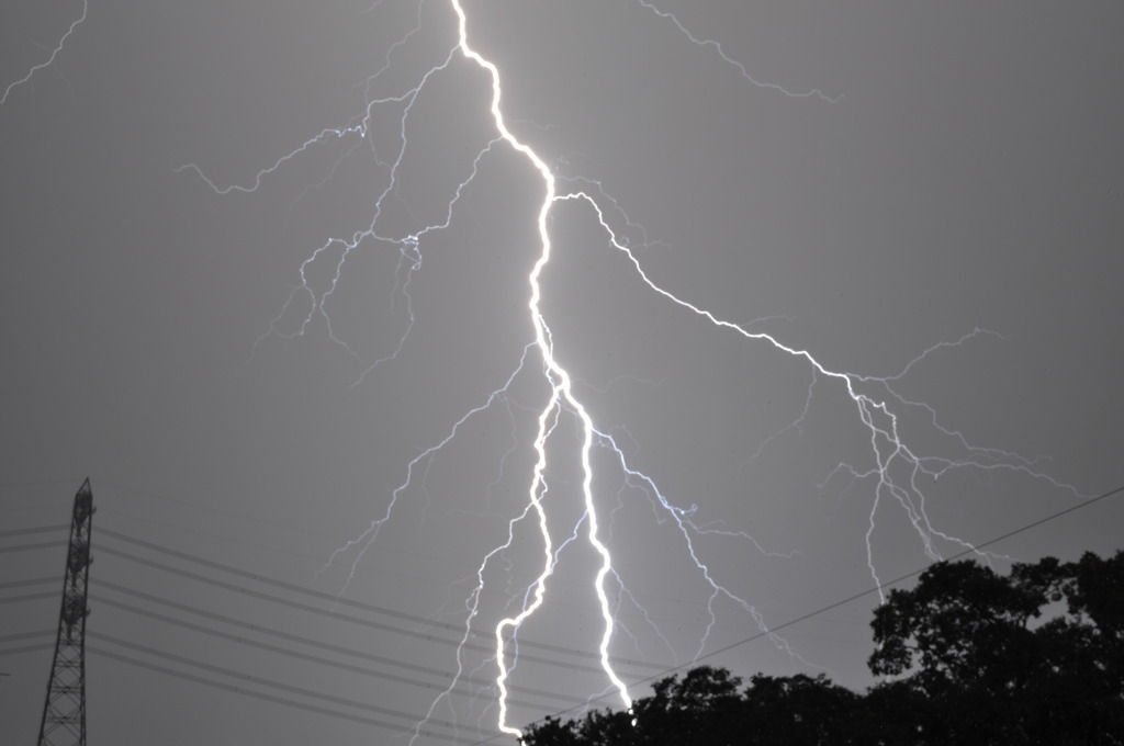 ゲリラ豪雨の中で