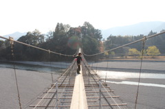 静岡　大井川の吊橋2