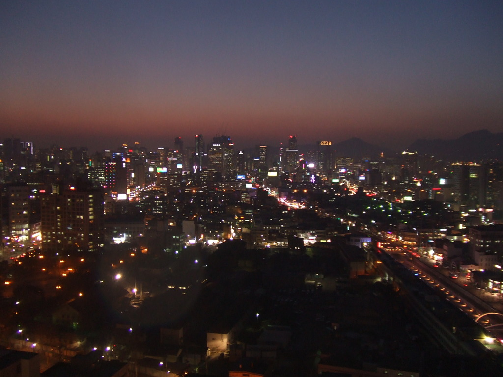 韓国　ソウルの夜景