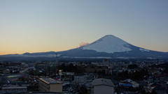 夕暮れの富士