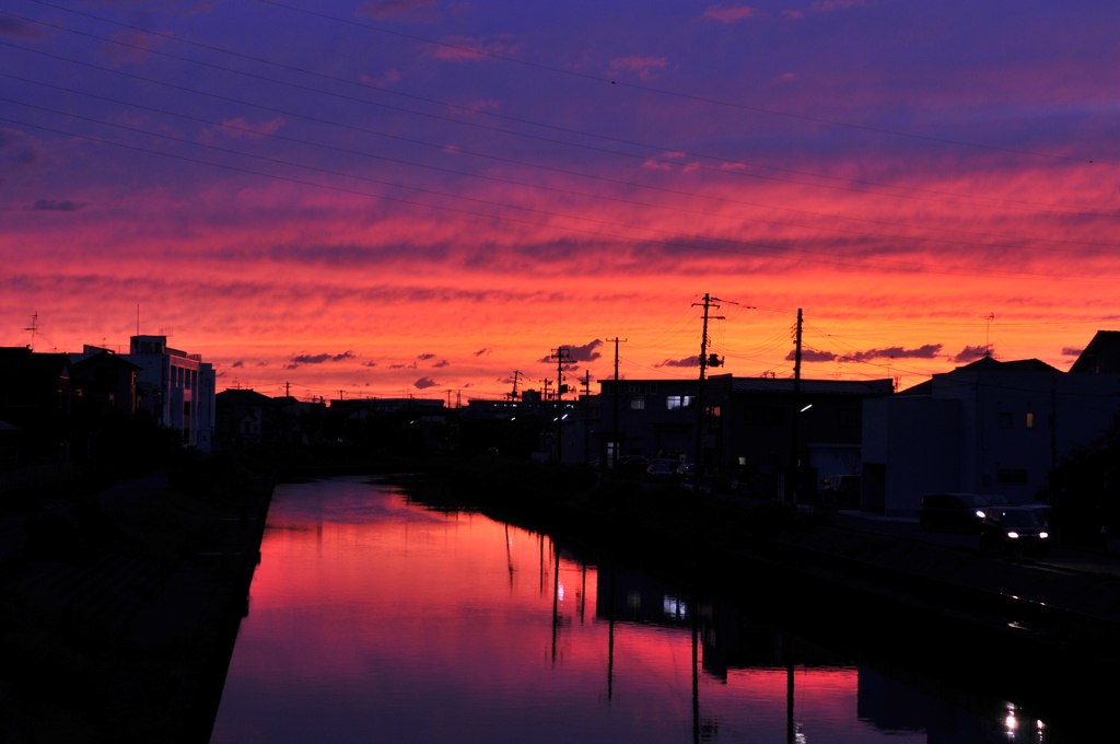 今日の夕焼けすごかった！！２