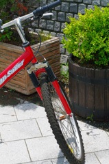 red bicycle