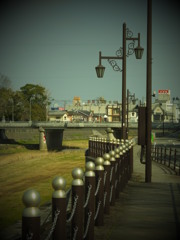 本明川沿い
