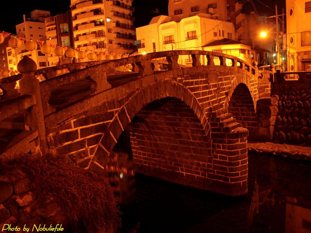 夜の眼鏡橋