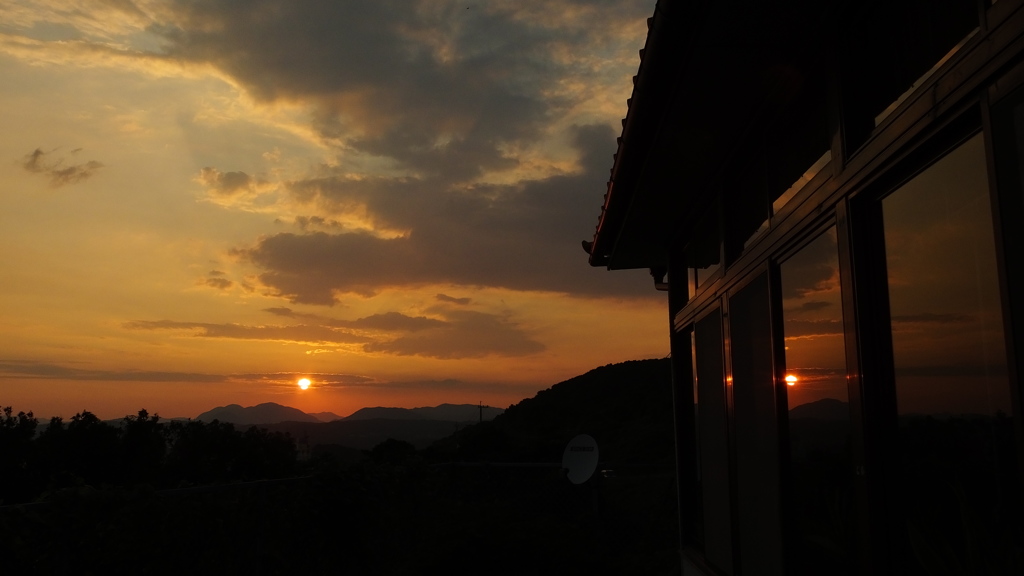 今日の夕陽