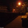 夜のベンチ