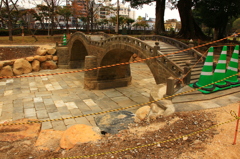 ミニ眼鏡橋建造中