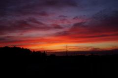 ２階からの夕景