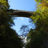 鳴子峡の底から見上げる大深沢橋