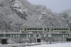 雪景色と電車
