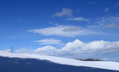 鉄塔と雪景色