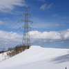 鉄塔と雪景色