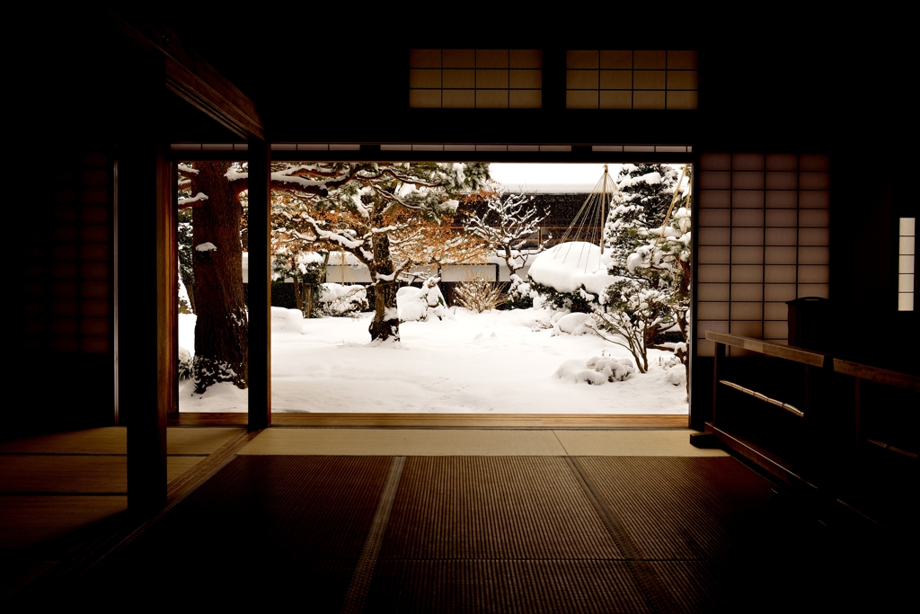 陣屋雪景色