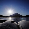 凍てつく朝富士