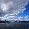 博多埠頭と大きな雲